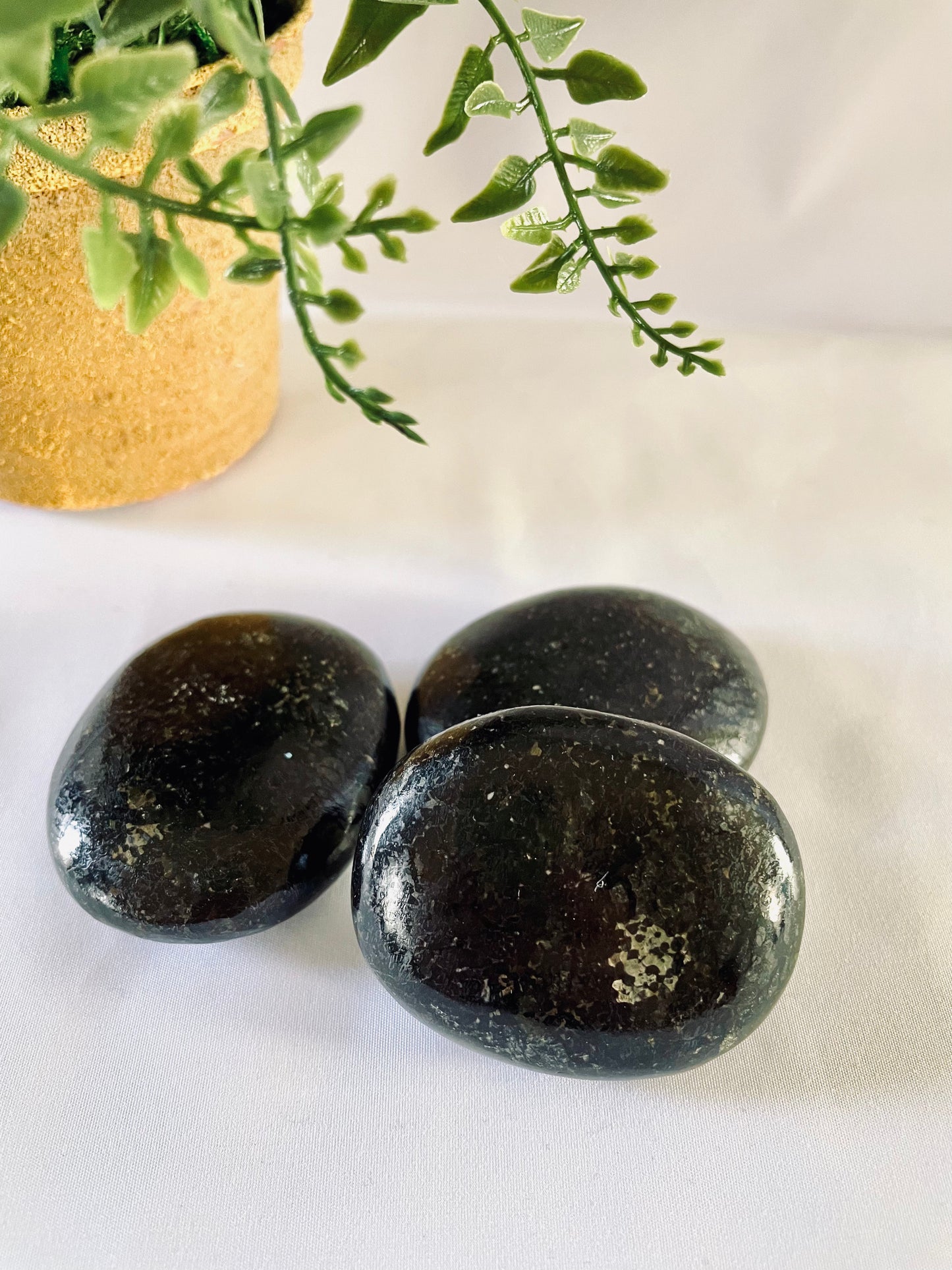 Nuummite Palm Stones