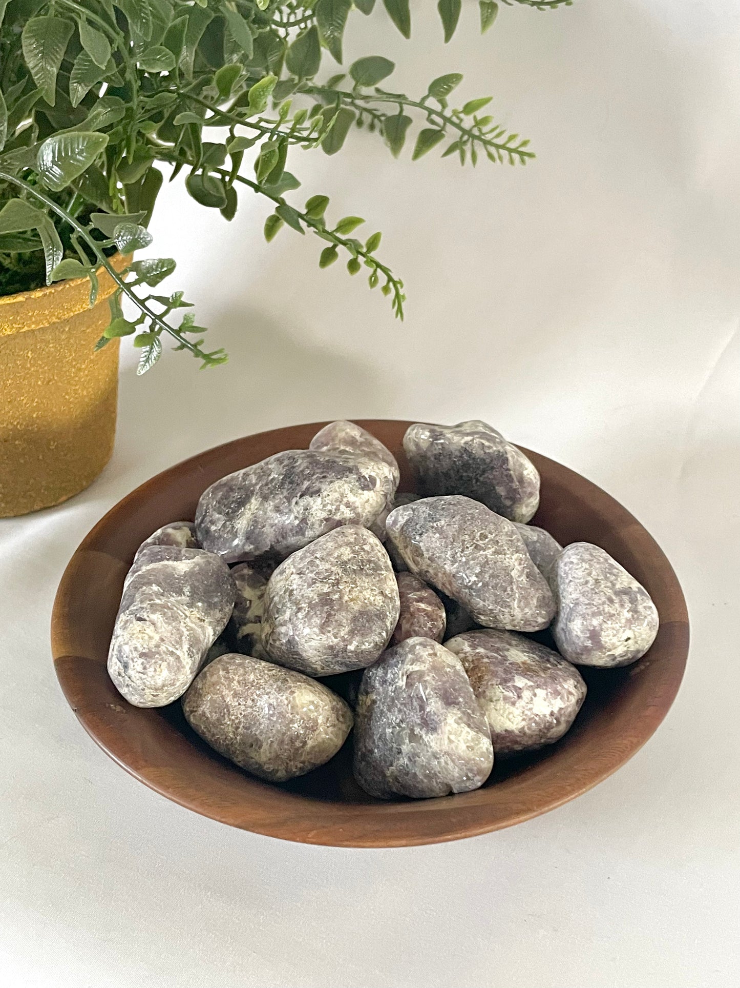 Lepidolite Semi Polished Tumble Chunks