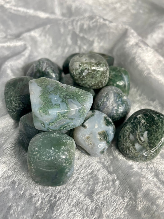 Moss Agate Tumbles