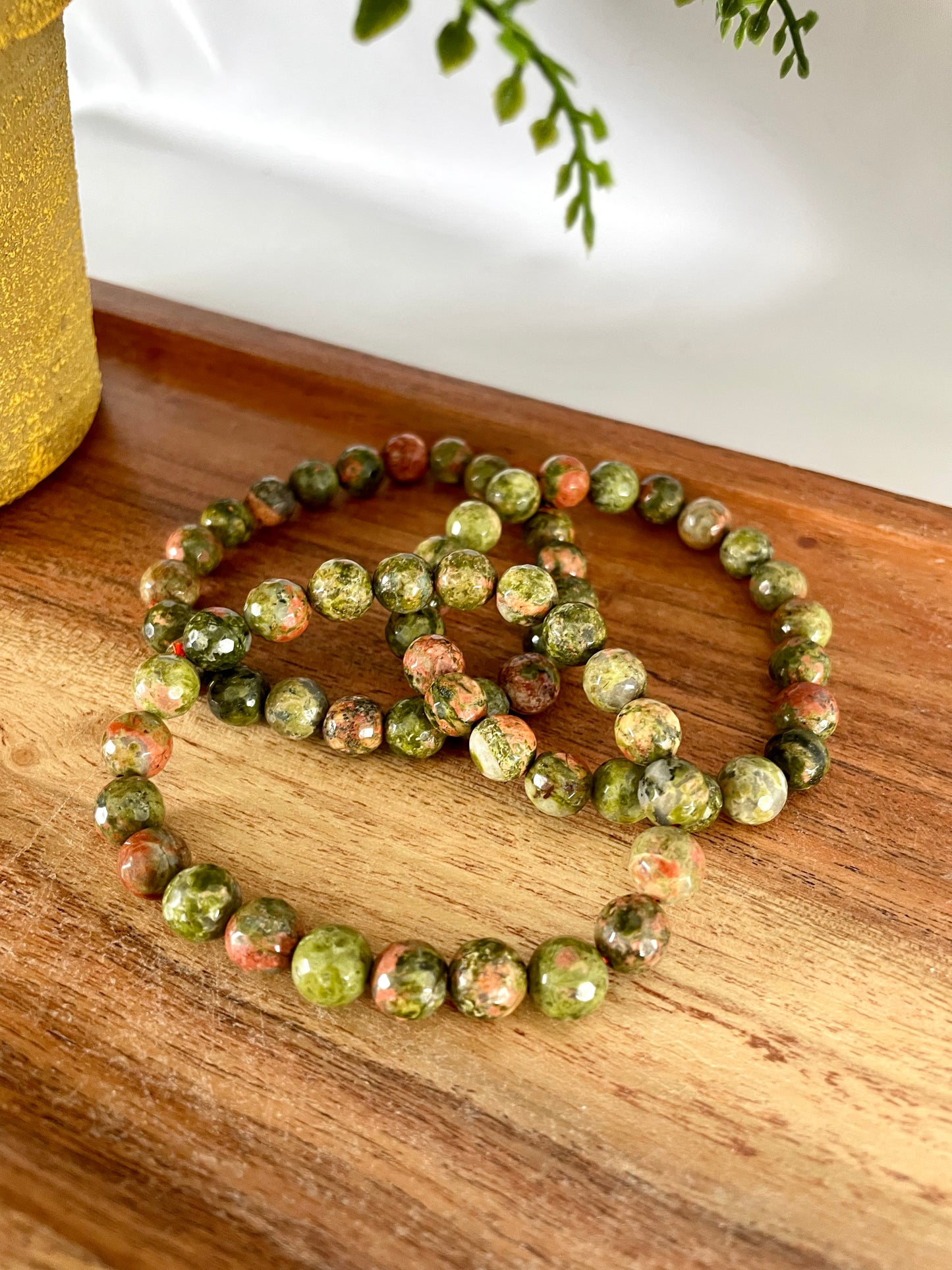 Unakite Faceted Bracelets