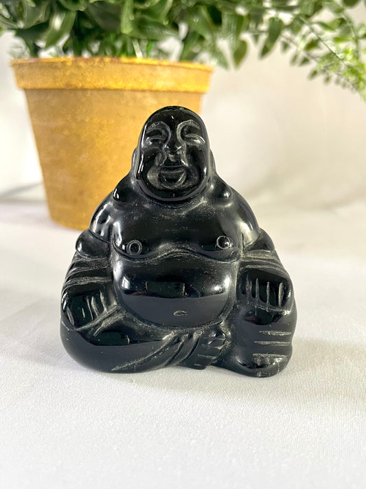 Black Obsidian Buddha Carvings