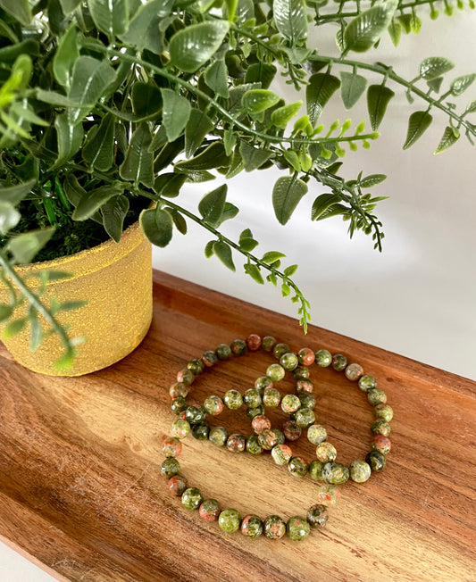 Unakite Faceted Bracelets