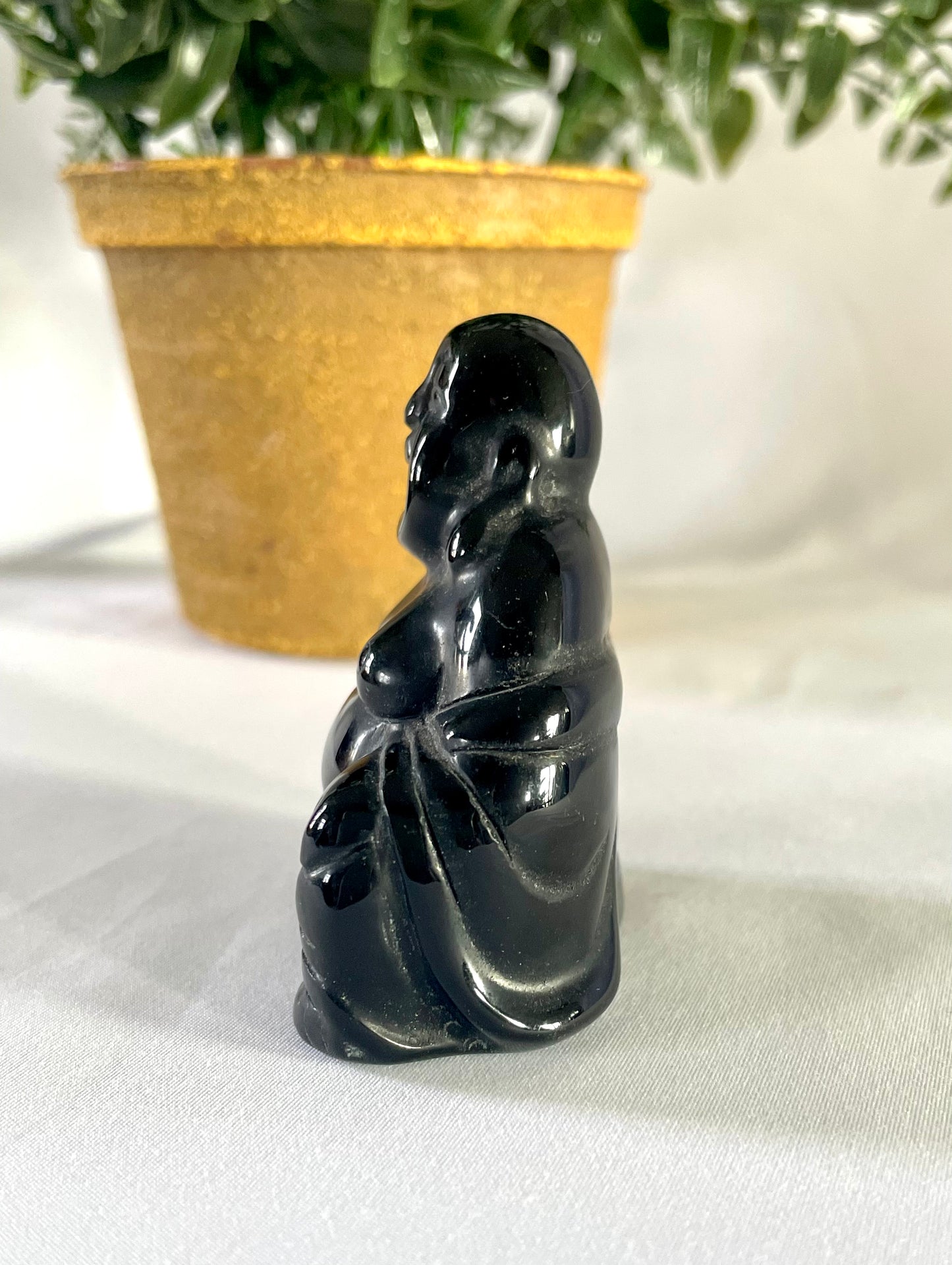 Black Obsidian Buddha Carvings