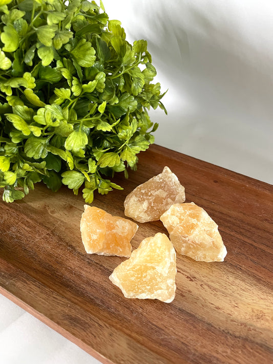 Orange Calcite Raw Chunks