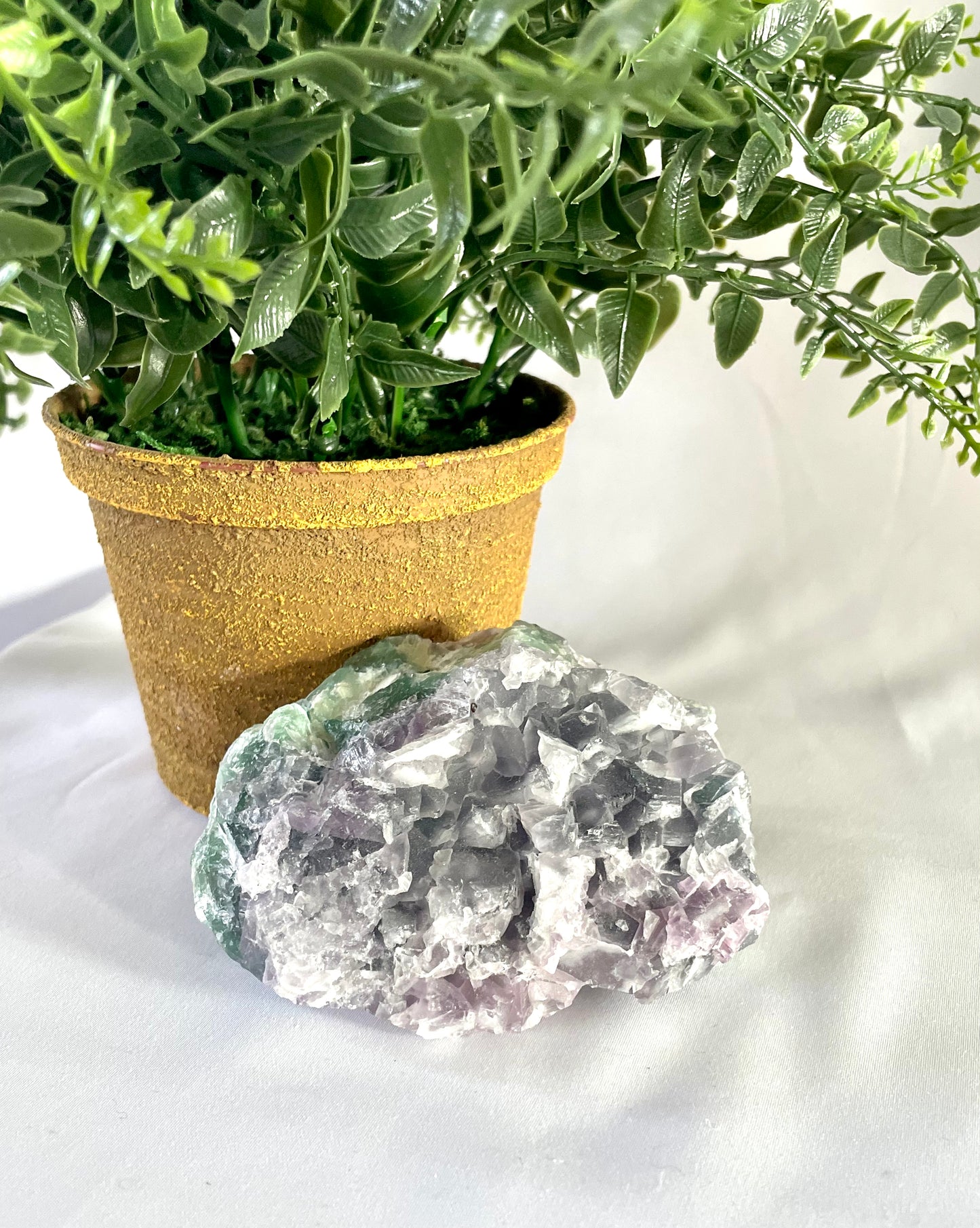 Fluorite Cluster Raw Statement Piece