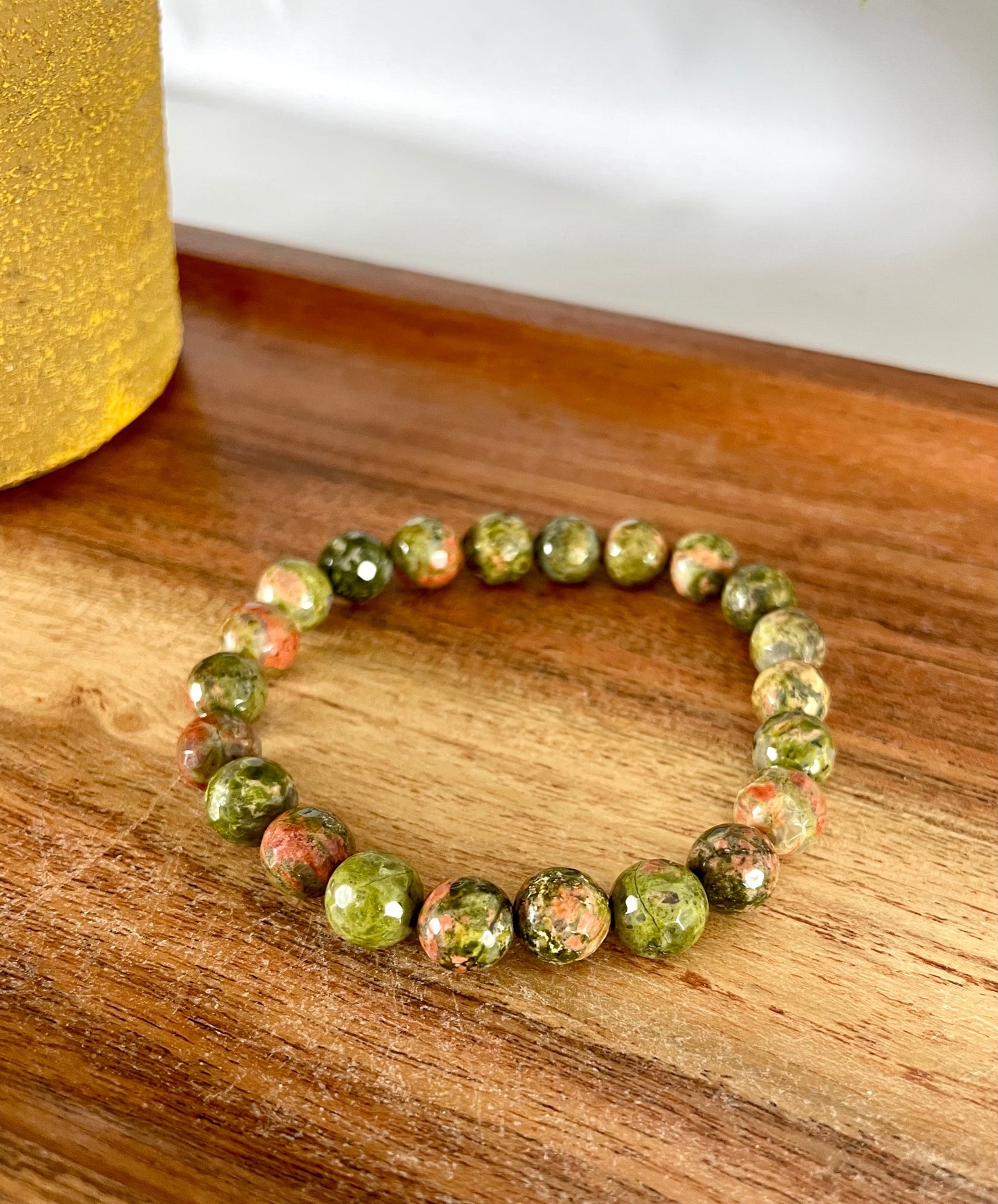 Unakite Faceted Bracelets